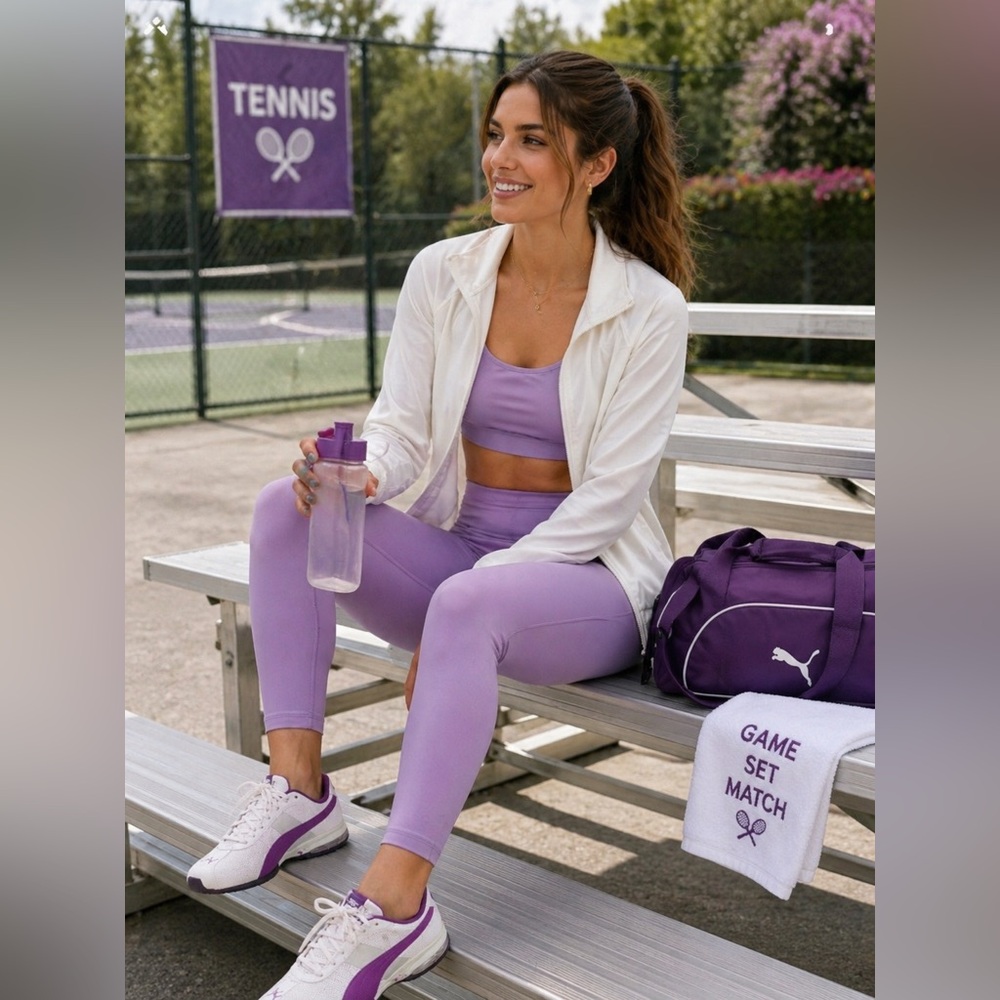 Puma Women’s White and Purple Athletic Sneakers